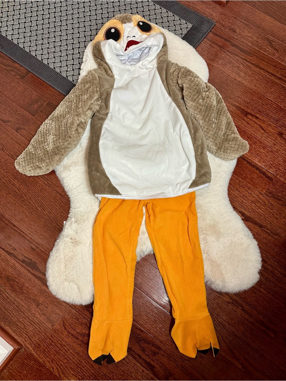 Star Wars PORG Plush Hooded Tunic  Costume with Orange Pants